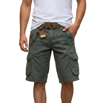 Men's Cargo Shorts Mid Length With Multiple Pockets-Jivoca