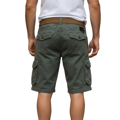 Men's Cargo Shorts Mid Length With Multiple Pockets-Jivoca