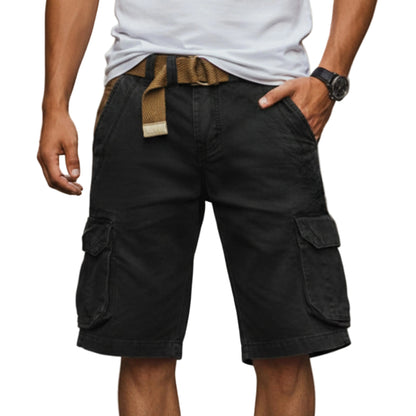 Men's Cargo Shorts Mid Length With Multiple Pockets-Jivoca