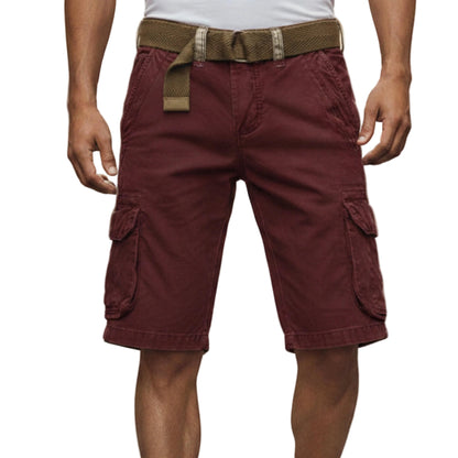 Men's Cargo Shorts Mid Length With Multiple Pockets-Jivoca