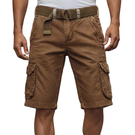 Men's Cargo Shorts Mid Length With Multiple Pockets-Jivoca