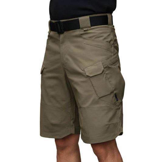 Men's Knee Length Cargo Shorts With Utility Pockets-Jivoca