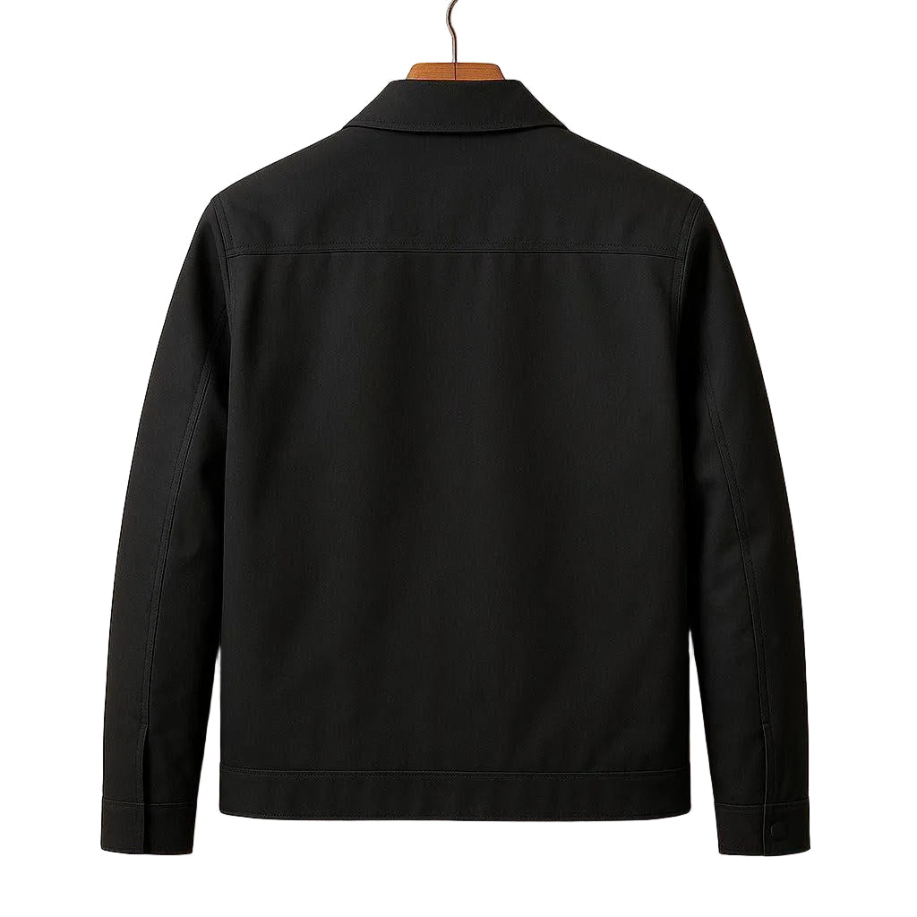 Men's Lightweight Slim Fit Jacket With Structured Collar And Welt Pockets-Jivoca