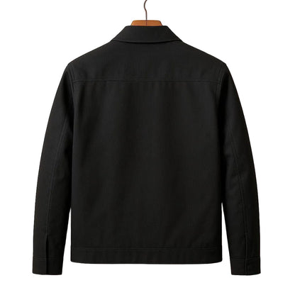 Men's Lightweight Slim Fit Jacket With Structured Collar And Welt Pockets-Jivoca