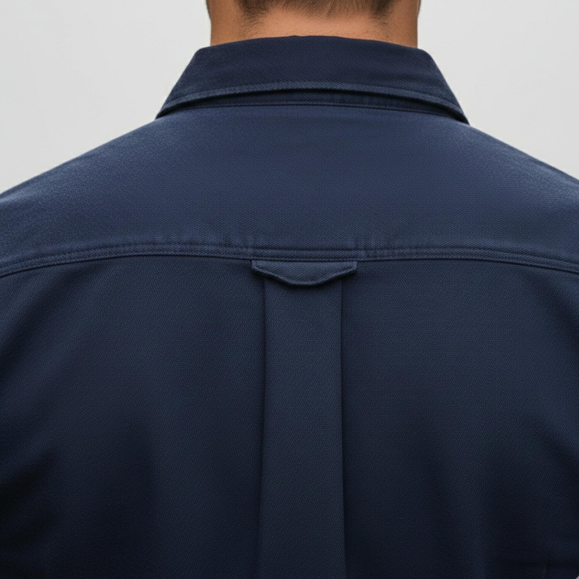 Men's Long Sleeve Button Down Shirt With Dual Pockets-Jivoca