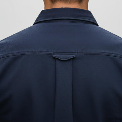 Men's Long Sleeve Button Down Shirt With Dual Pockets-Jivoca