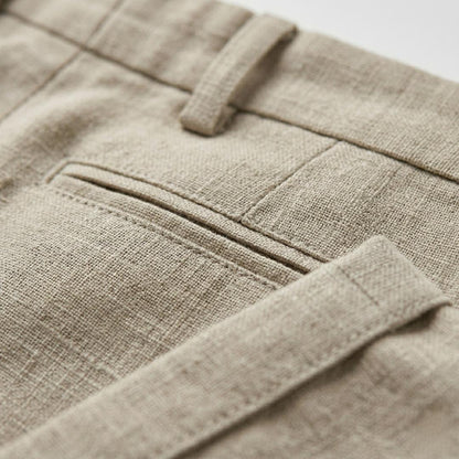 Men's Pleated Chino Shorts With Belt Loops And Regular Fit-Jivoca