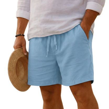Men's Relaxed Fit Shorts With Drawstring Waist-Jivoca