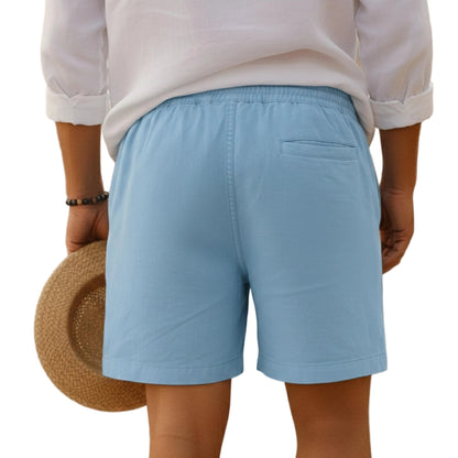 Men's Relaxed Fit Shorts With Drawstring Waist-Jivoca