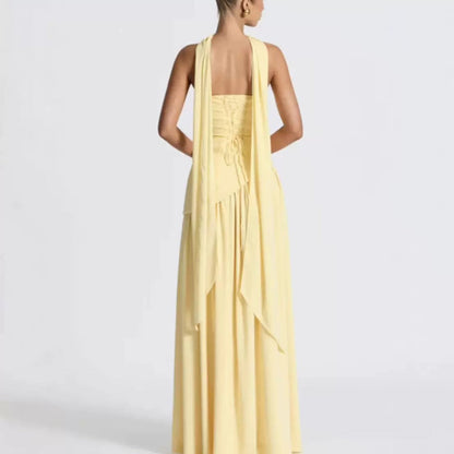 Wedding Guest Maxi Dress with Leg Split for Women-Jivoca