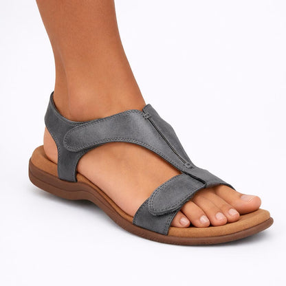 Women's Cushioned Footbed Sandals with Adjustable Straps-Jivoca