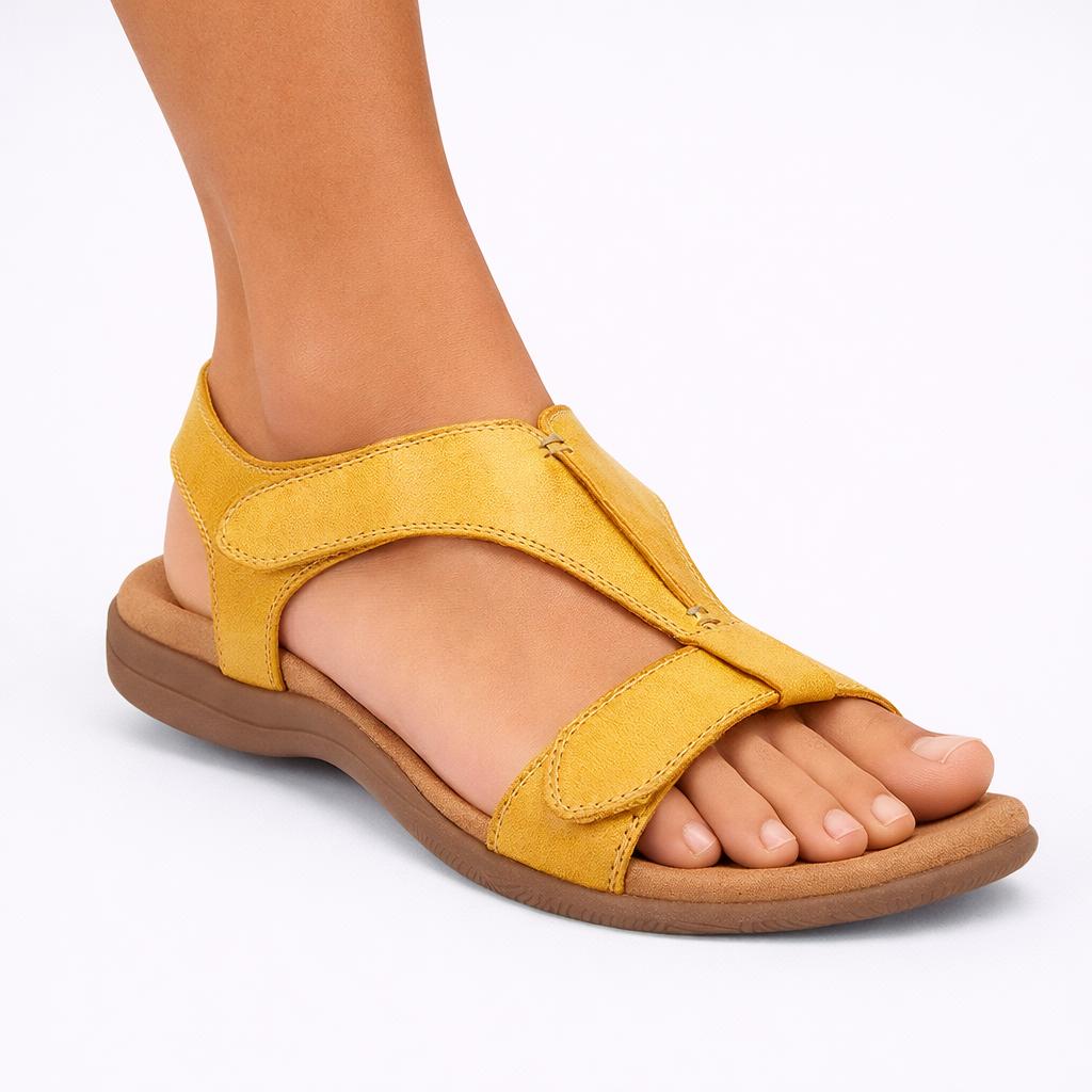 Women's Cushioned Footbed Sandals with Adjustable Straps-Jivoca