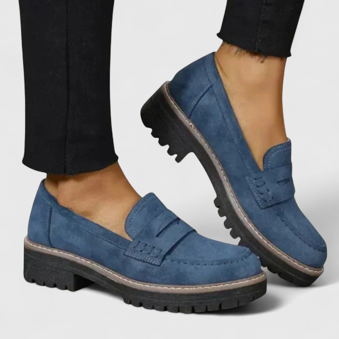 Women's Cushioned Slip-On Loafers-Jivoca