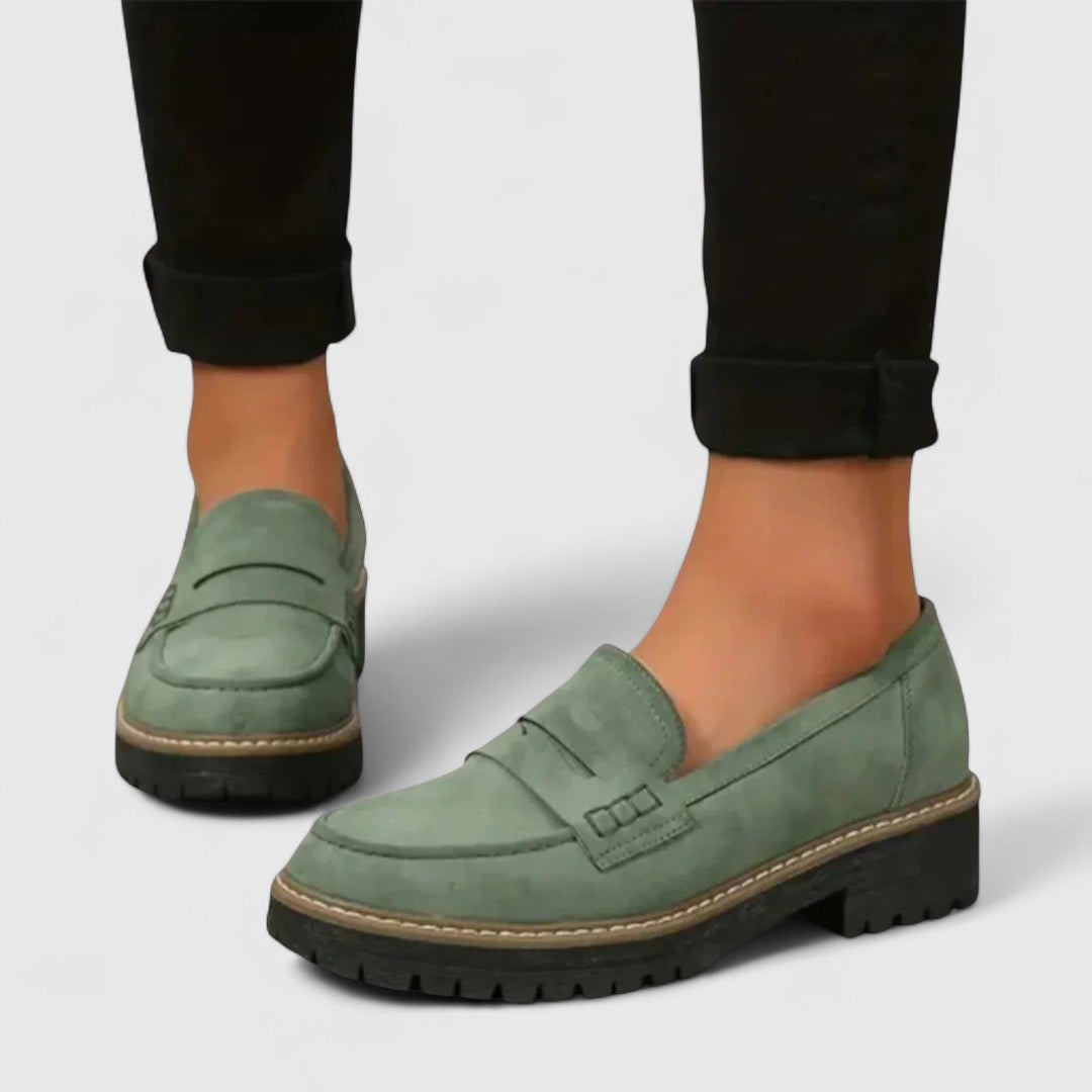Women's Cushioned Slip-On Loafers-Jivoca