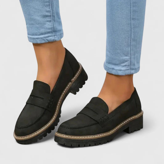 Women's Cushioned Slip-On Loafers-Jivoca
