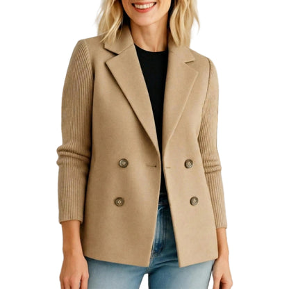 Women's Double-Breasted Blazer Style Jacket-Jivoca
