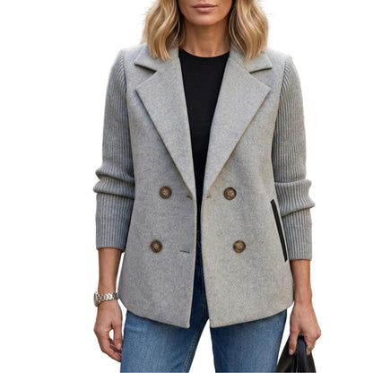 Women's Double-Breasted Blazer Style Jacket-Jivoca