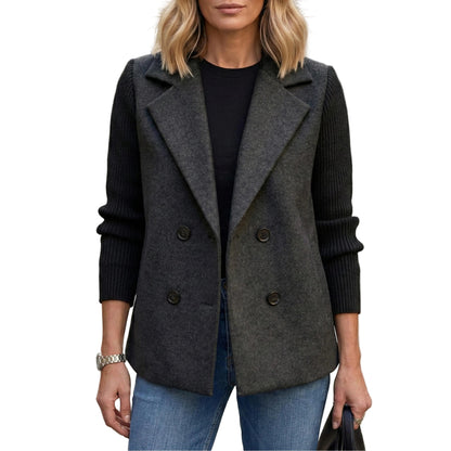 Women's Double-Breasted Blazer Style Jacket-Jivoca
