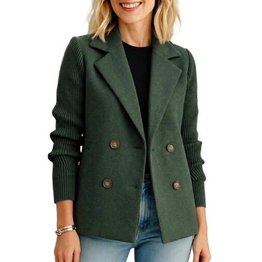 Women's Double-Breasted Blazer Style Jacket-Jivoca