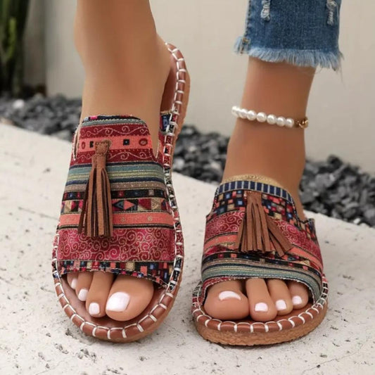 Women's Flat Sandals With Cushioned Footbed-Jivoca