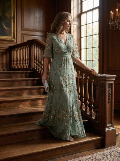 Women's Floral Print Halter Maxi Dress-Jivoca