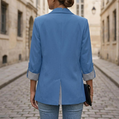 Women's Long Sleeve Open Front Office Blazer-Jivoca