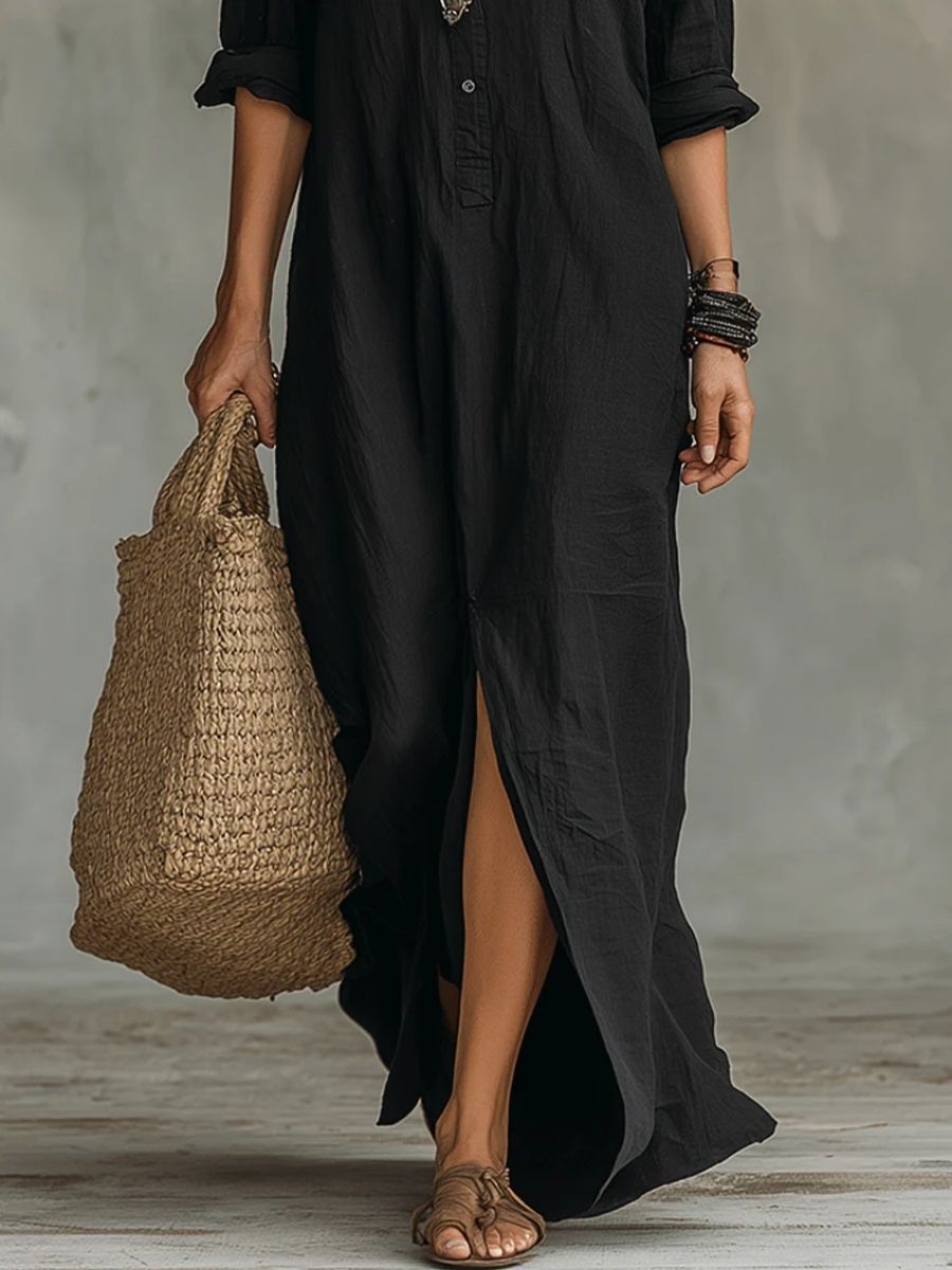 Women's Maxi Dress With Elegant Silhouette-Jivoca