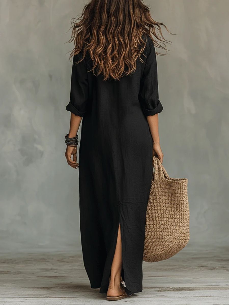 Women's Maxi Dress With Elegant Silhouette-Jivoca
