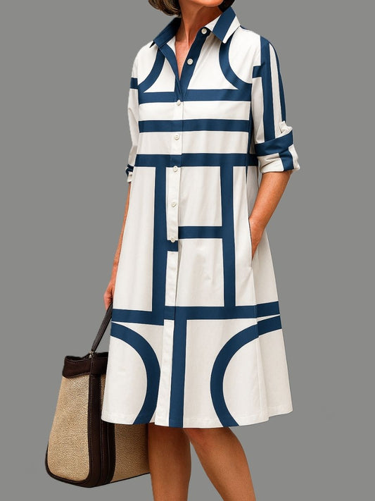 Women's Midi Dress With Fluid Silhouette-Jivoca
