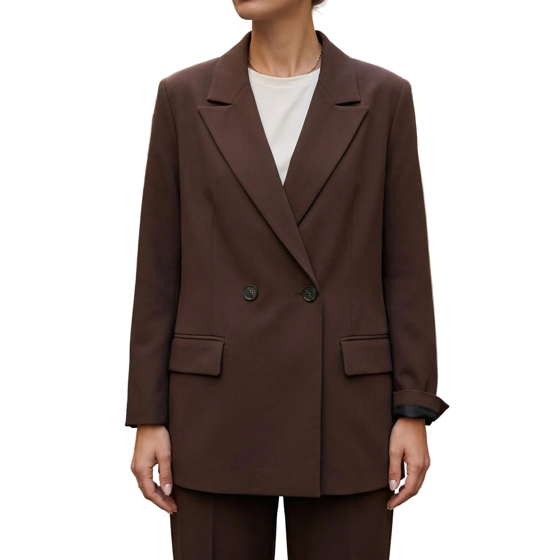 Women's Oversized Double-Breasted Blazer-Jivoca