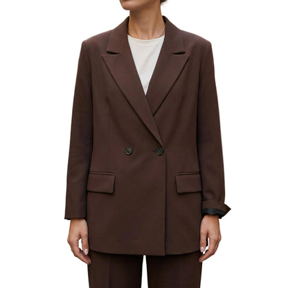 Women's Oversized Double-Breasted Blazer-Jivoca