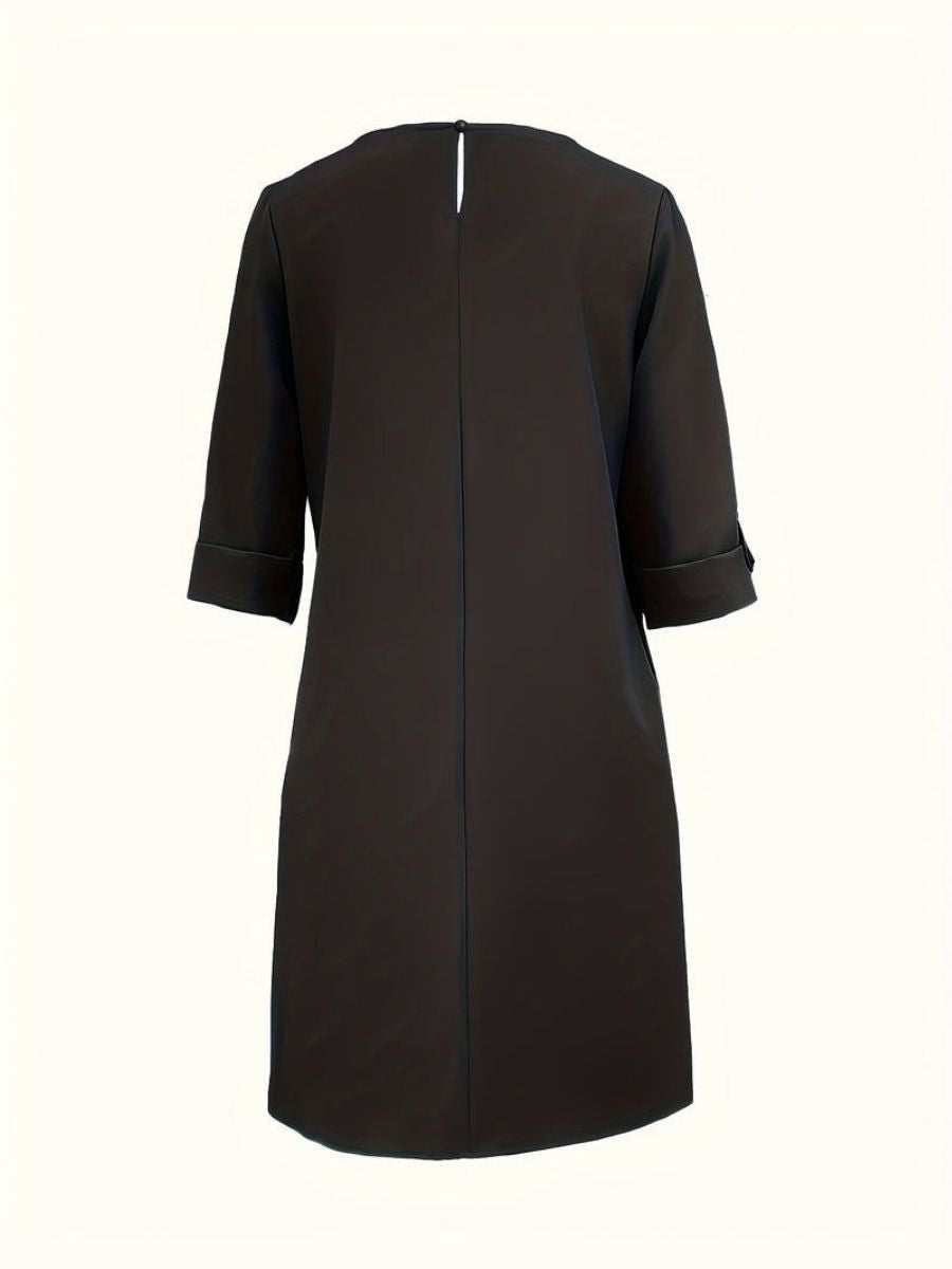 Women's Round Neck Dress With Relaxed Fit-Jivoca