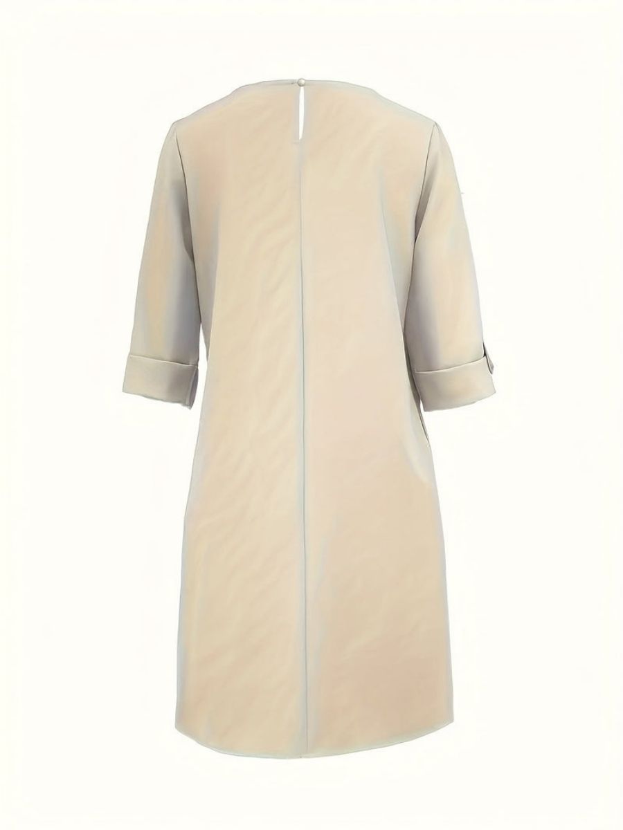 Women's Round Neck Dress With Relaxed Fit-Jivoca