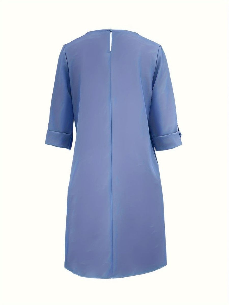 Women's Round Neck Dress With Relaxed Fit-Jivoca
