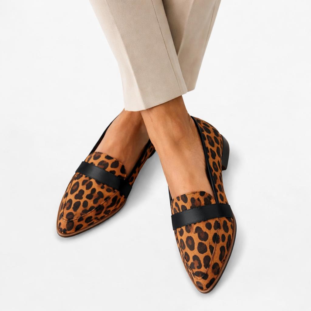 Women's Suede Loafers with Cushioned Footbed-Jivoca