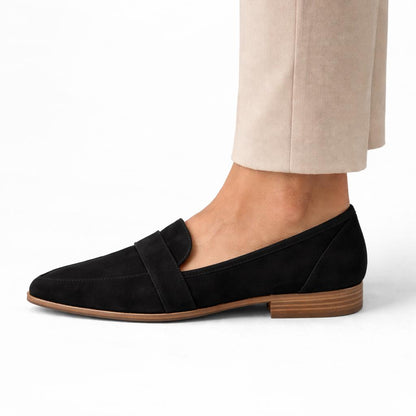 Women's Suede Loafers with Cushioned Footbed-Jivoca