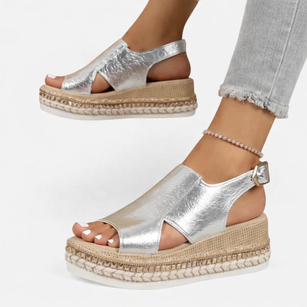 Women’s Summer Wedge Sandals With Cushioned Footbed and Adjustable Strap-Jivoca