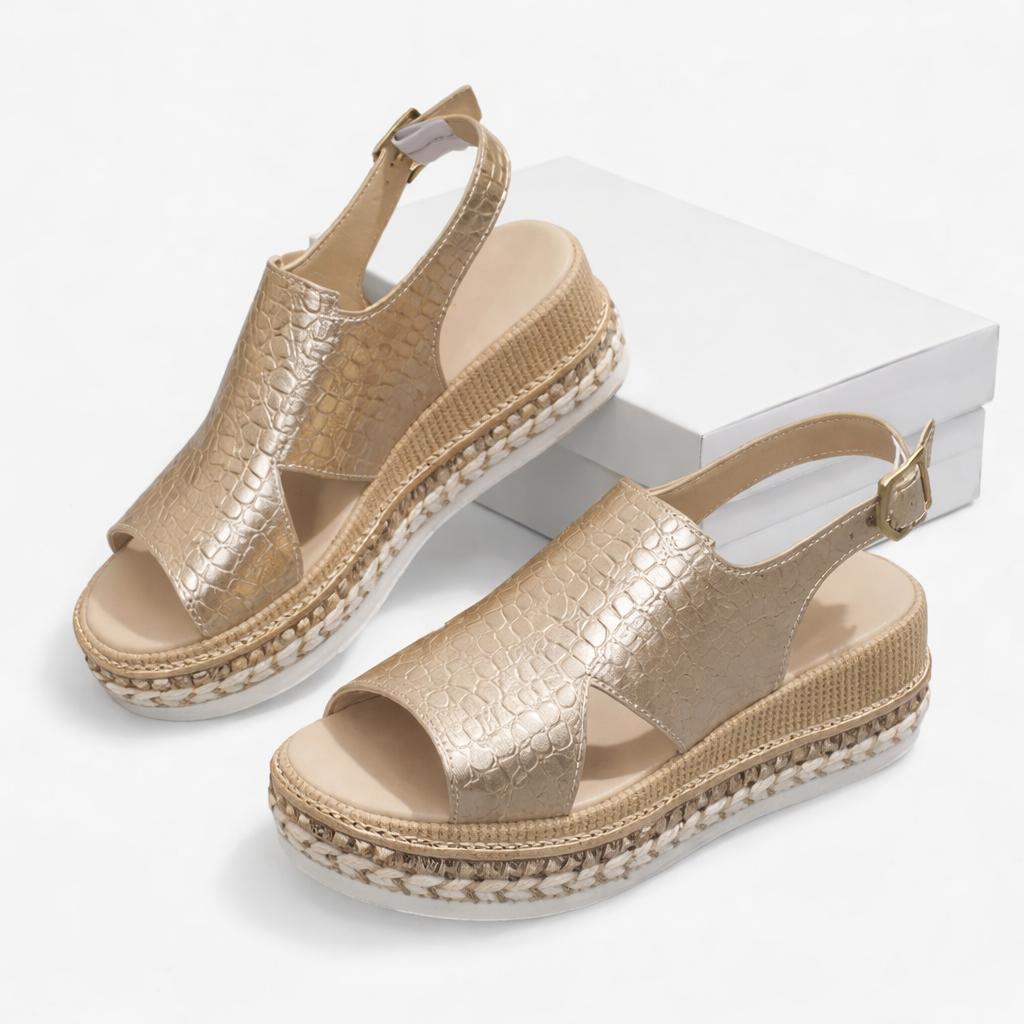 Women’s Summer Wedge Sandals With Cushioned Footbed and Adjustable Strap-Jivoca