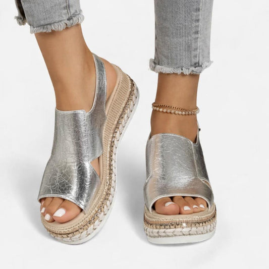 Women’s Summer Wedge Sandals With Cushioned Footbed and Adjustable Strap-Jivoca