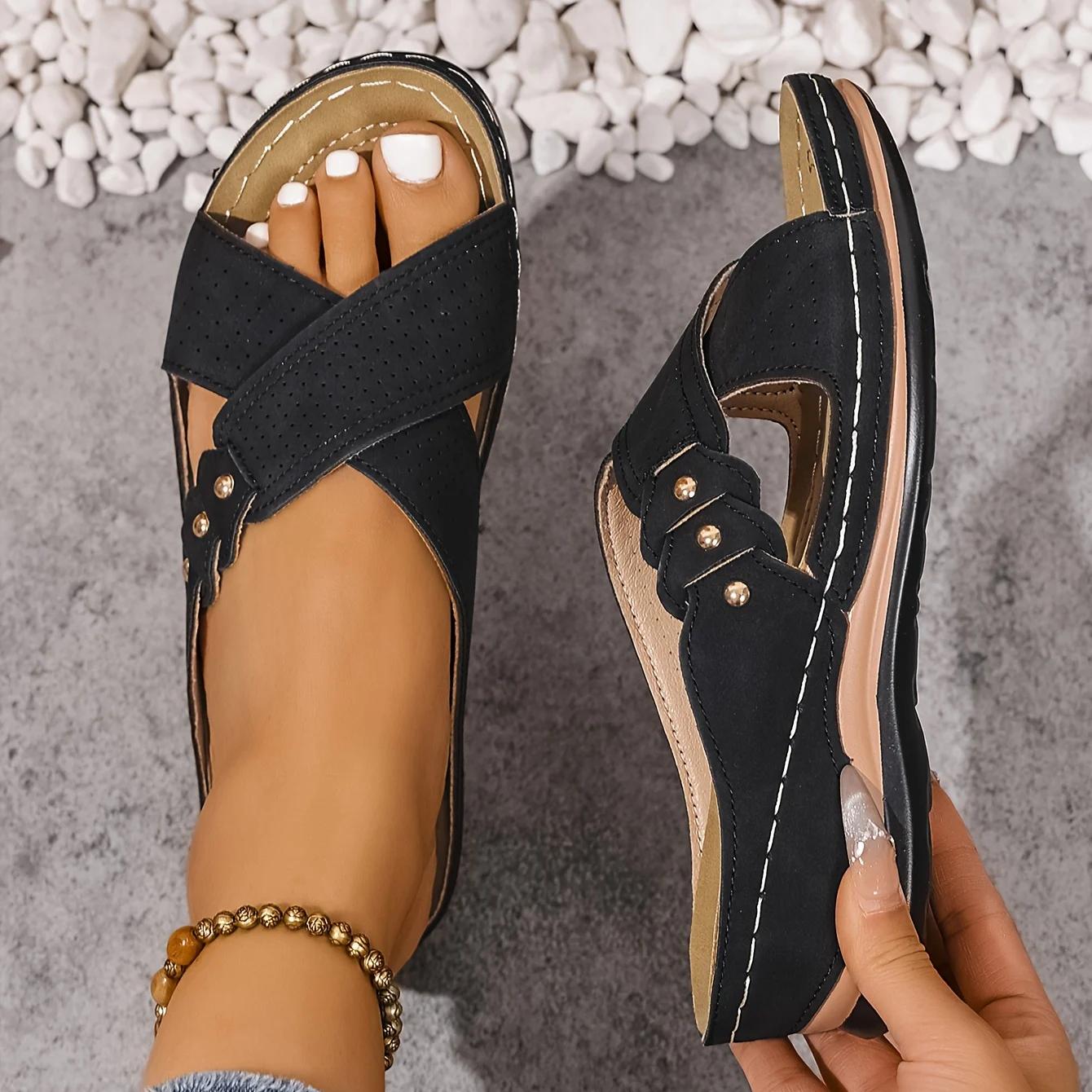 Women's Wedge Sandals with Cushioned Footbed-Jivoca