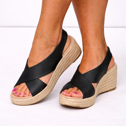 Women's Wedge Sandals with Cushioned Footbed-Jivoca