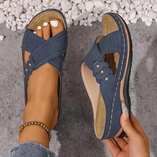 Women's Wedge Sandals with Cushioned Footbed-Jivoca