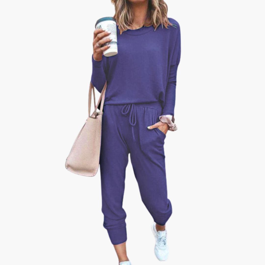 Women’s two-piece set with long sleeves and trousers-Jivoca