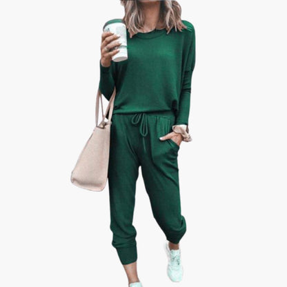 Women’s two-piece set with long sleeves and trousers-Jivoca