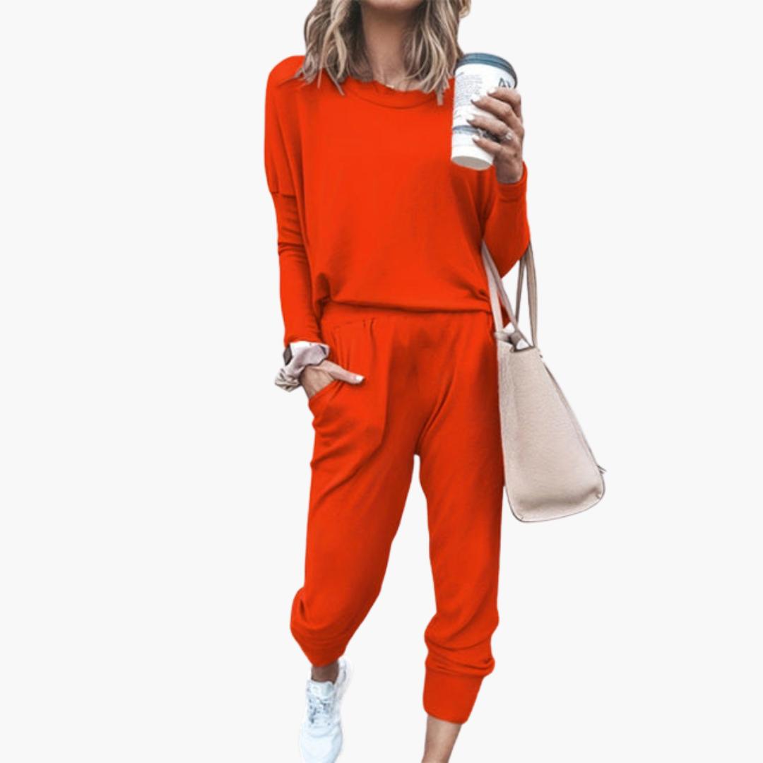Women’s two-piece set with long sleeves and trousers-Jivoca