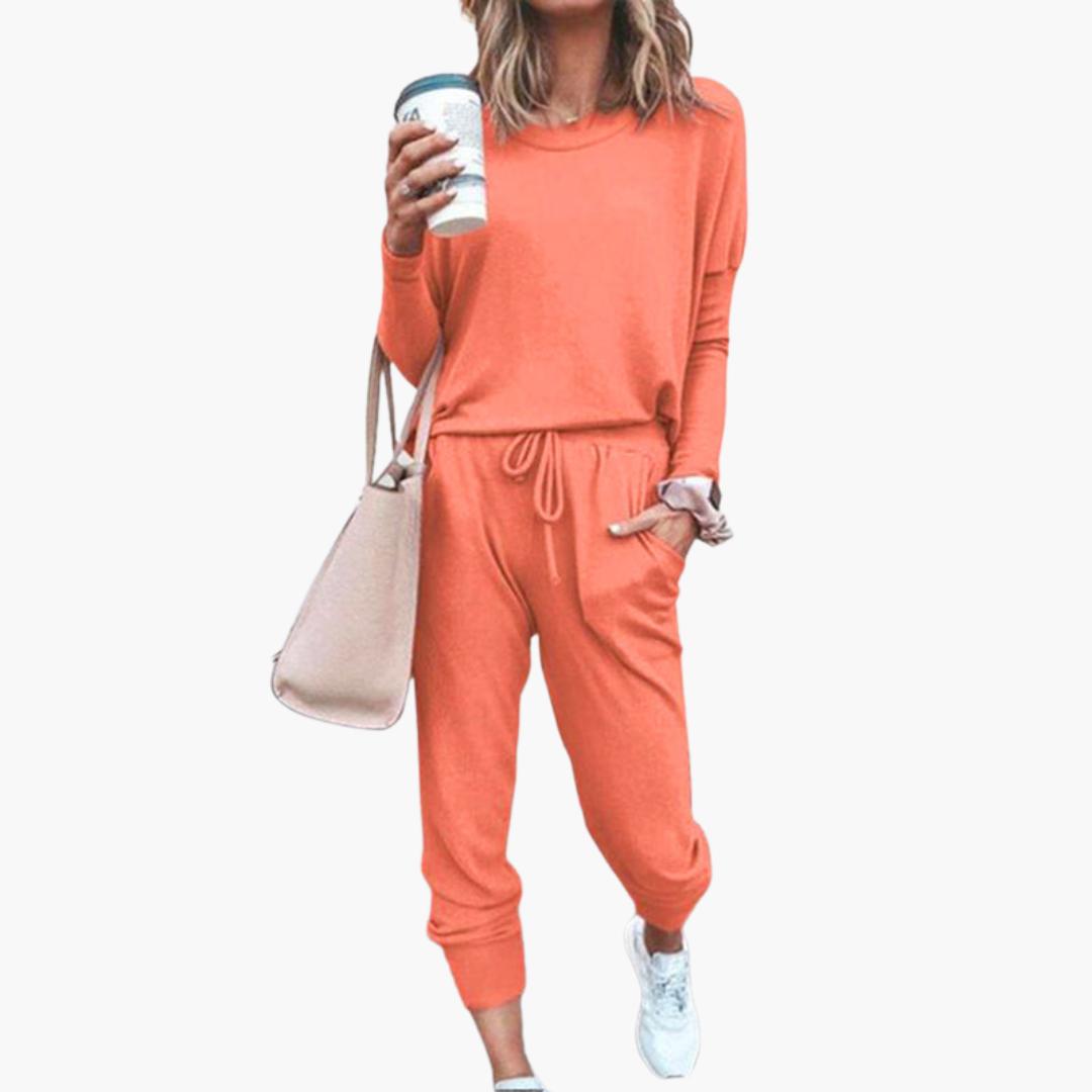 Women’s two-piece set with long sleeves and trousers-Jivoca